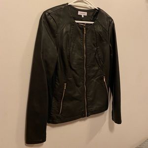 Calvin Klein vegan leather moto jacket
